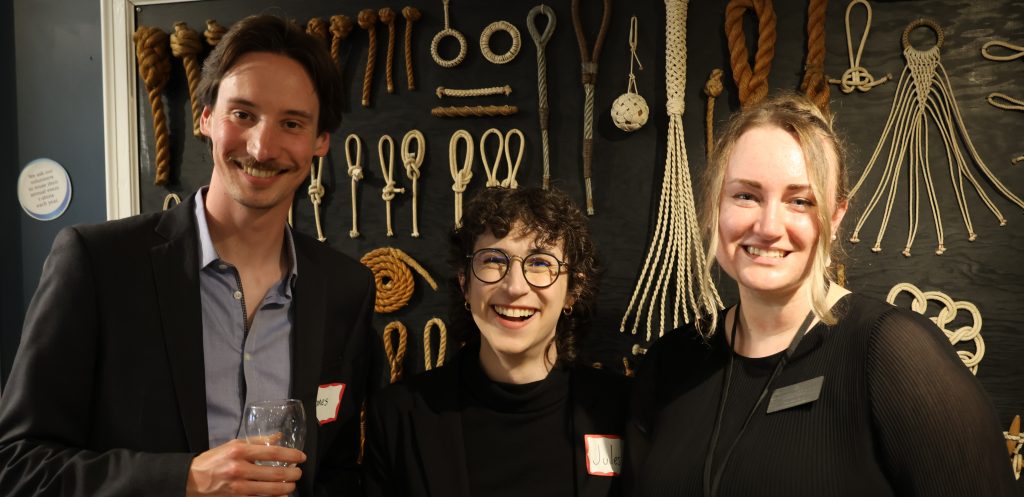 James, Jules, and Tina at the Travelling the Alberni Inlet opening event.